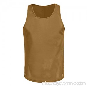 Men's Tank Top T-Shirt Sleeveless Bodybuilding Sport Fitness Vest Running Brown B07NJK818H